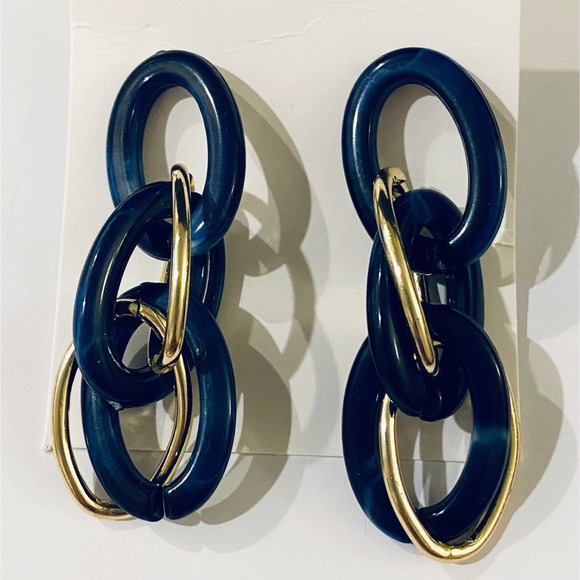 Chunky Chain Link Acrylic Earrings - Picture 1 of 1